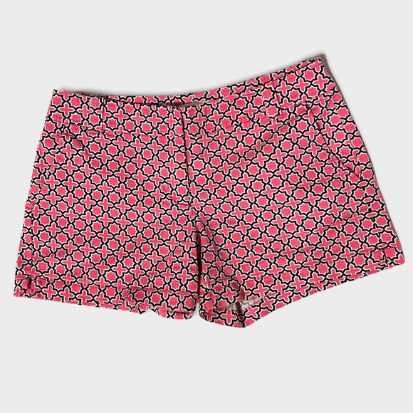 New York & Co Pink Cross Pattern shorts Sz 2 - Picture 1 of 4